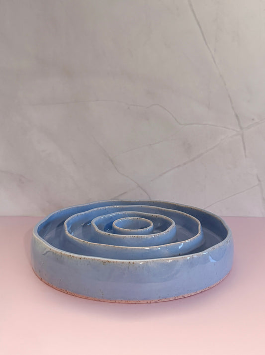 French Blue Lavender Medium Unique Petal Slow Feeder