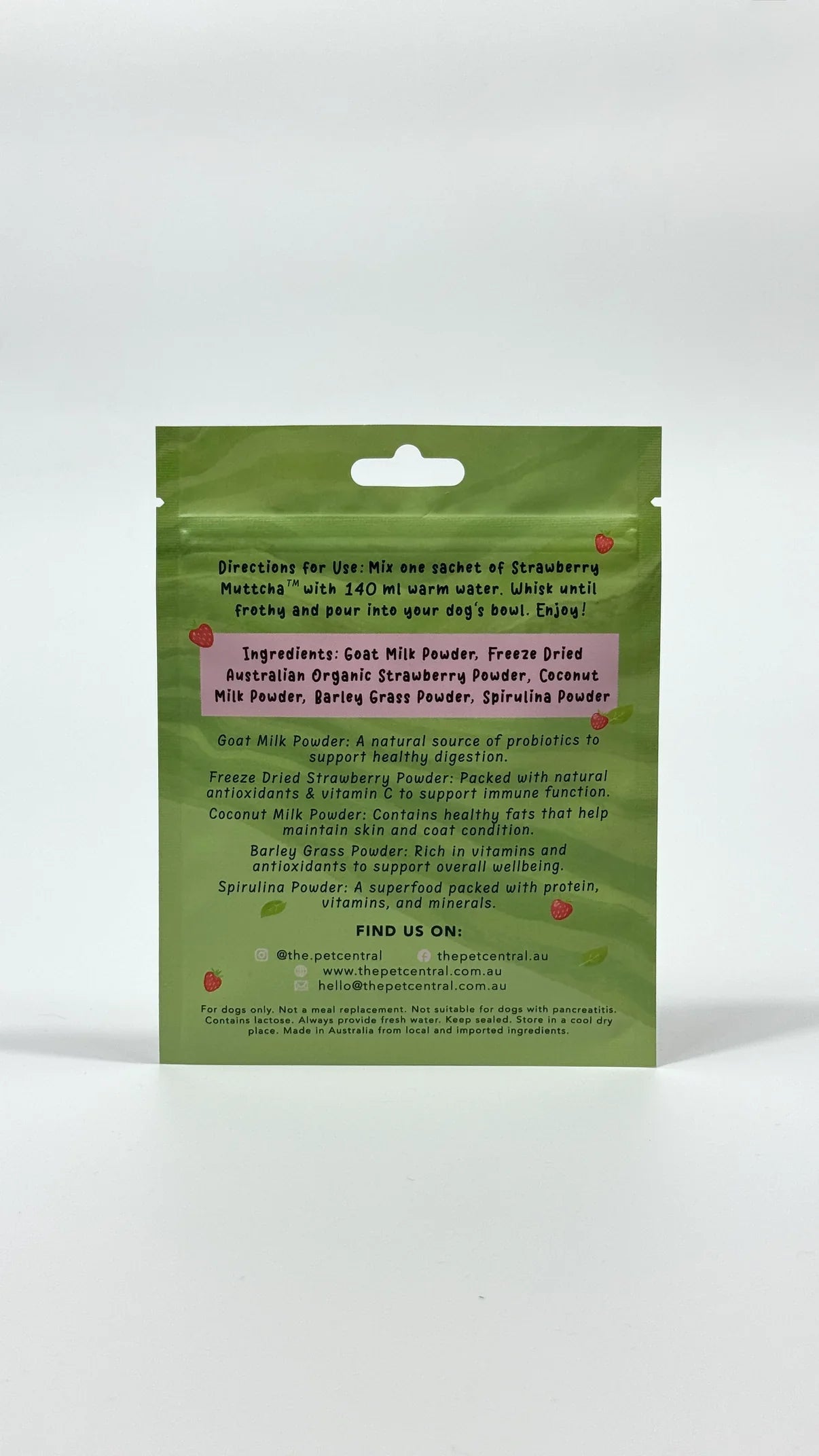 Muttcha® - Doggie Matcha Strawberry Latte