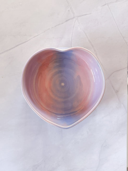Cotton Candy Dreams Heart Water Bowl