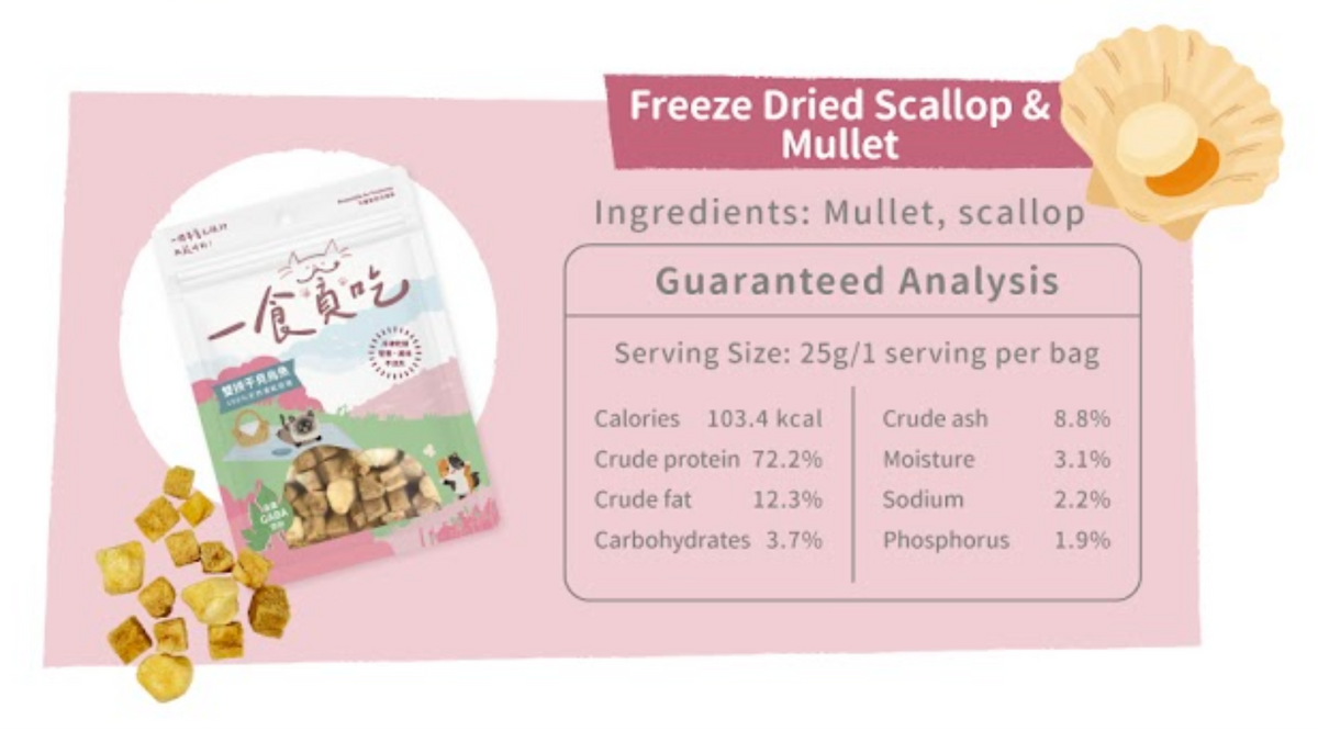 Freeze Dried Scallop & Mullet Mix