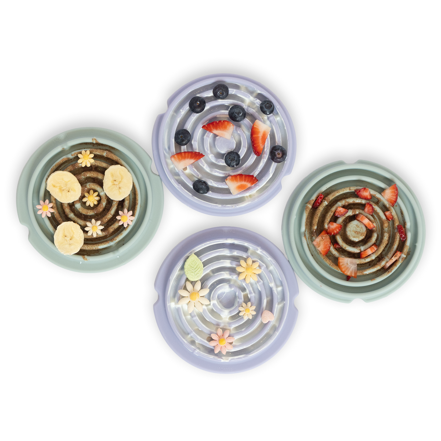 Twirl: Easy Clean Lick Mat | Comes in a Pair | Innovative