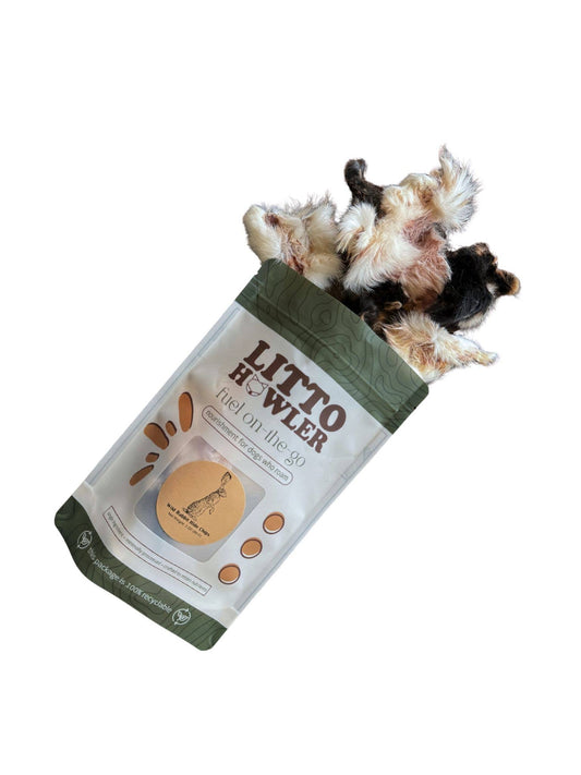 Dehydrated Wild Rabbit Hide Chips | 2 oz