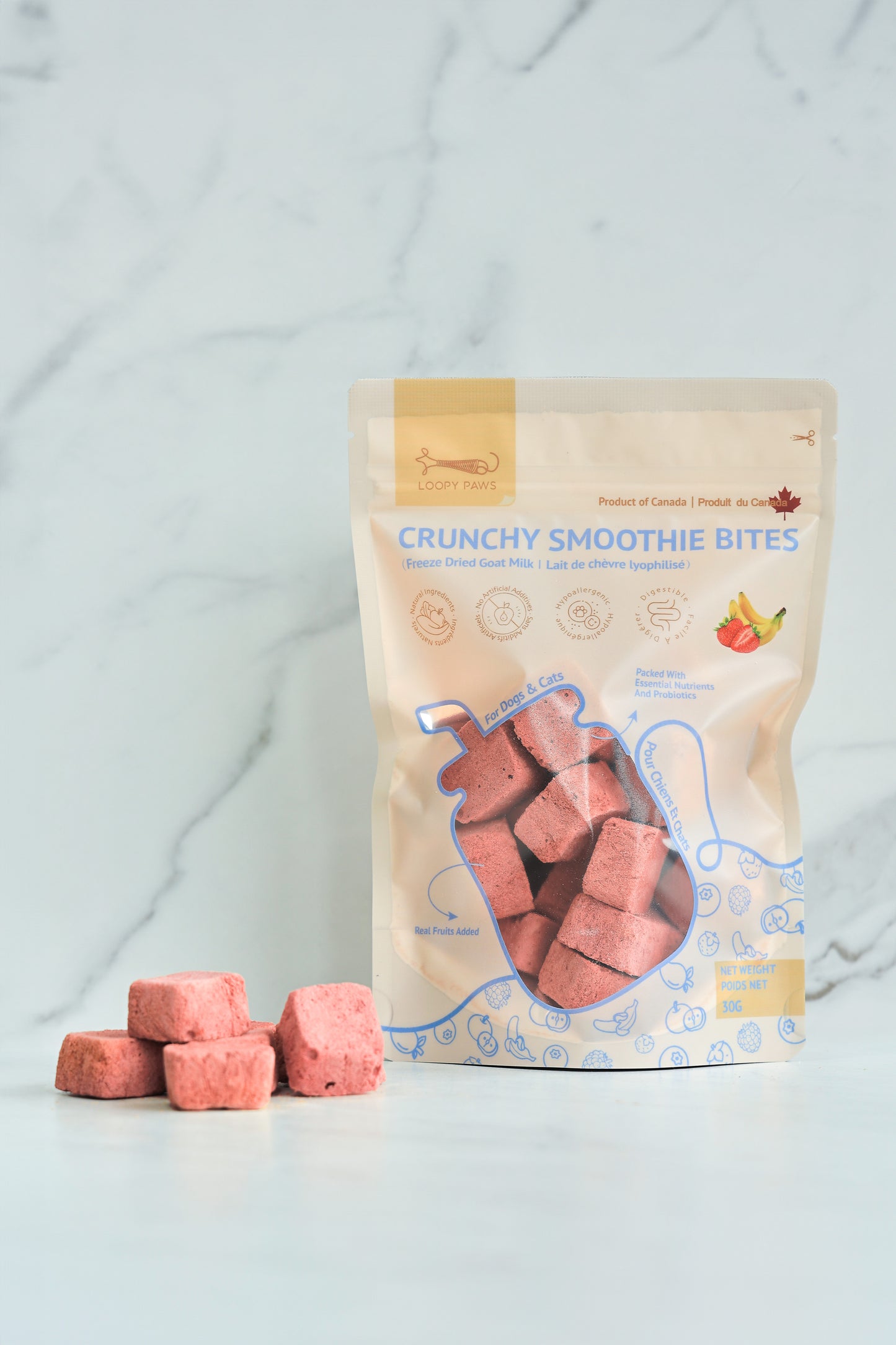 Crunchy Smoothie Bites - Strawberry Banana