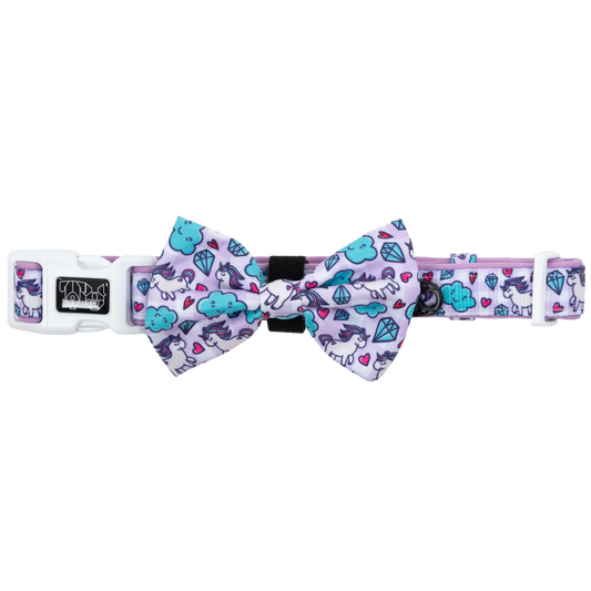 Dog Collar & Bow Tie: Cloudland