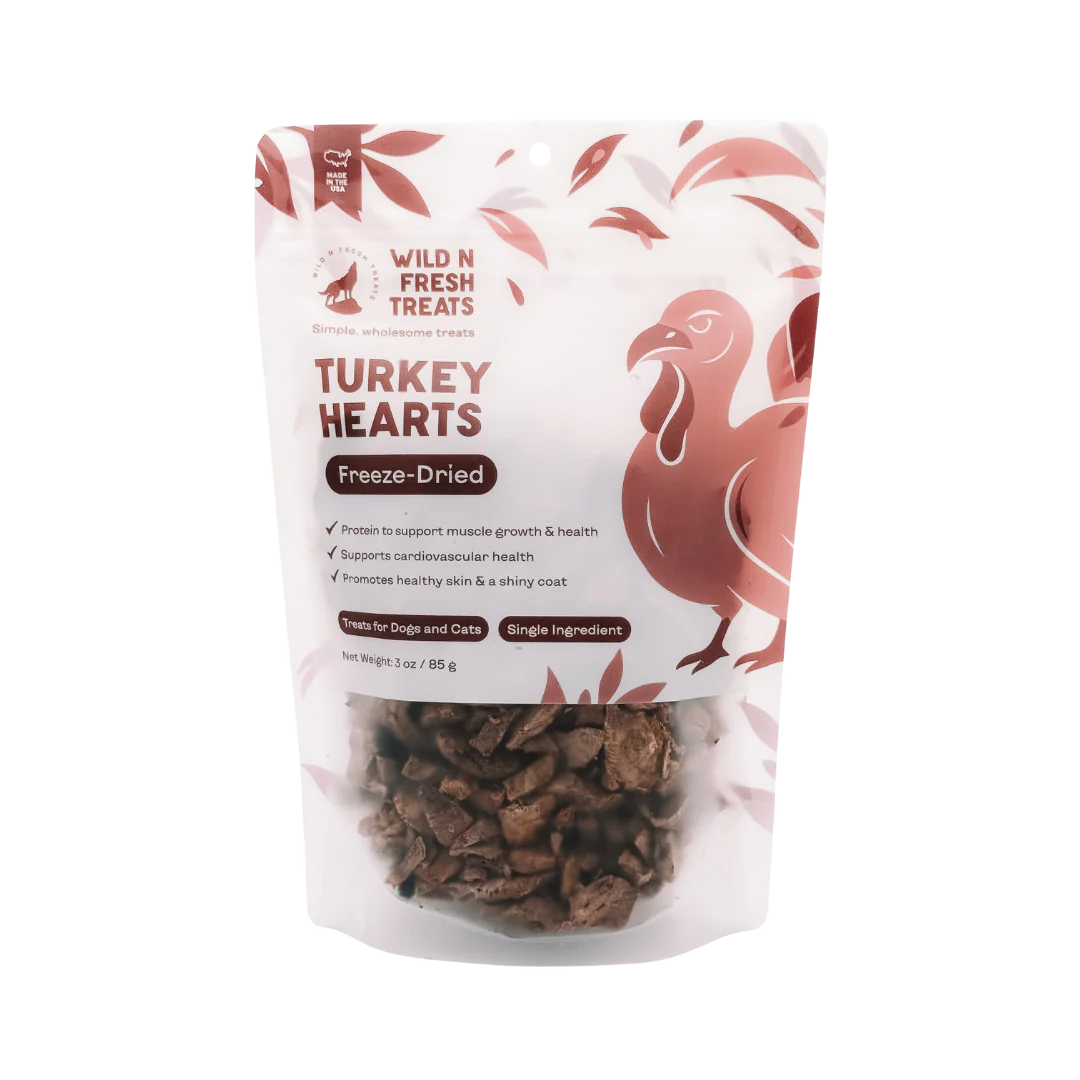 Freeze-Dried Turkey Hearts (Sliced)