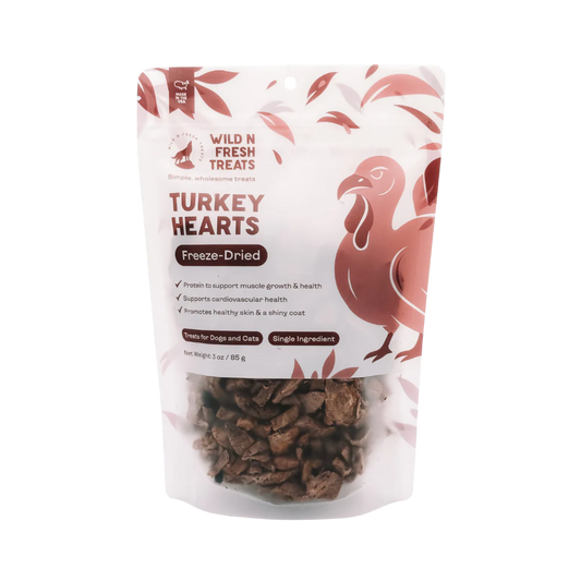 Freeze-Dried Turkey Hearts (Sliced)