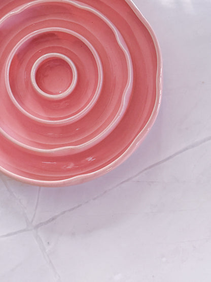 Pink Medium Unique Petal Medium Slow Feeder