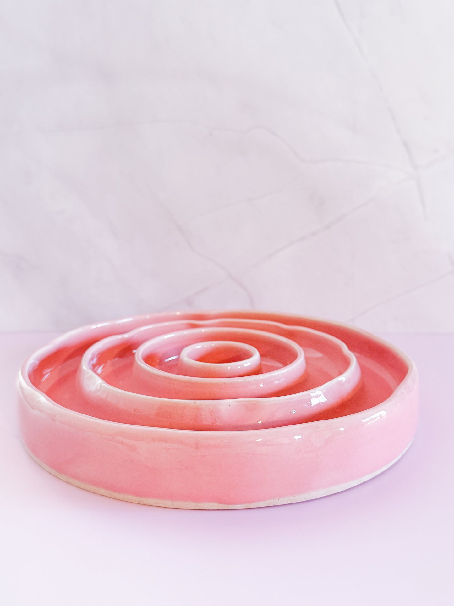 Pink Medium Unique Petal Medium Slow Feeder