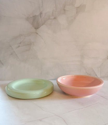 Cat Fika Set in Pink and Mint