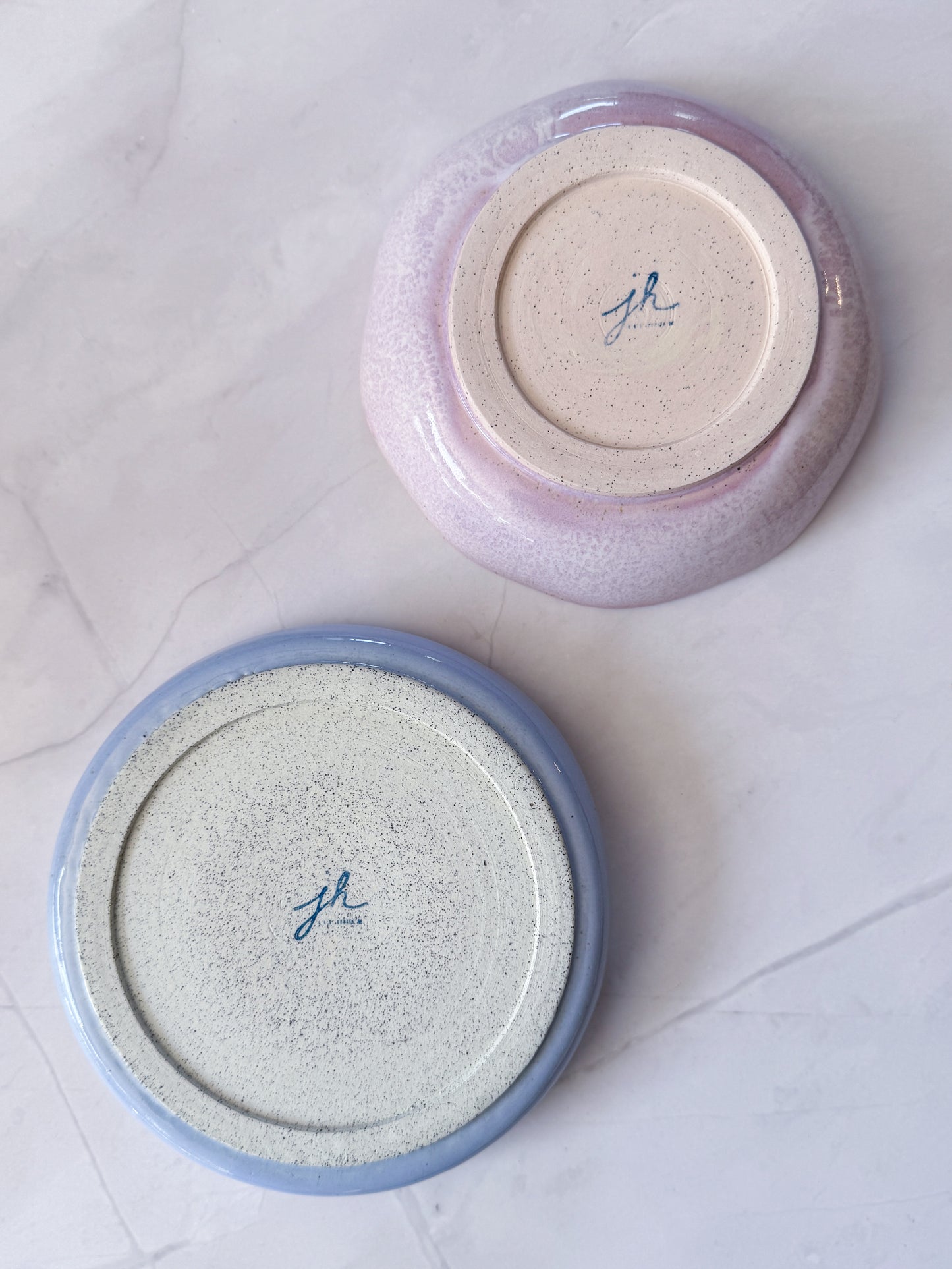 Cat/Petite Pup Fika Set in Lunar Pink and French Blue Lavender