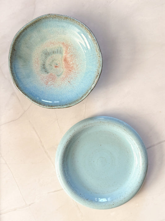 Cat/Petite Pup Fika Set in Light Blue