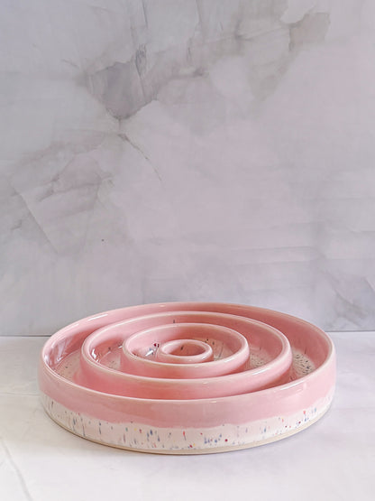 Pink Birthday Confetti Medium Slow Feeder