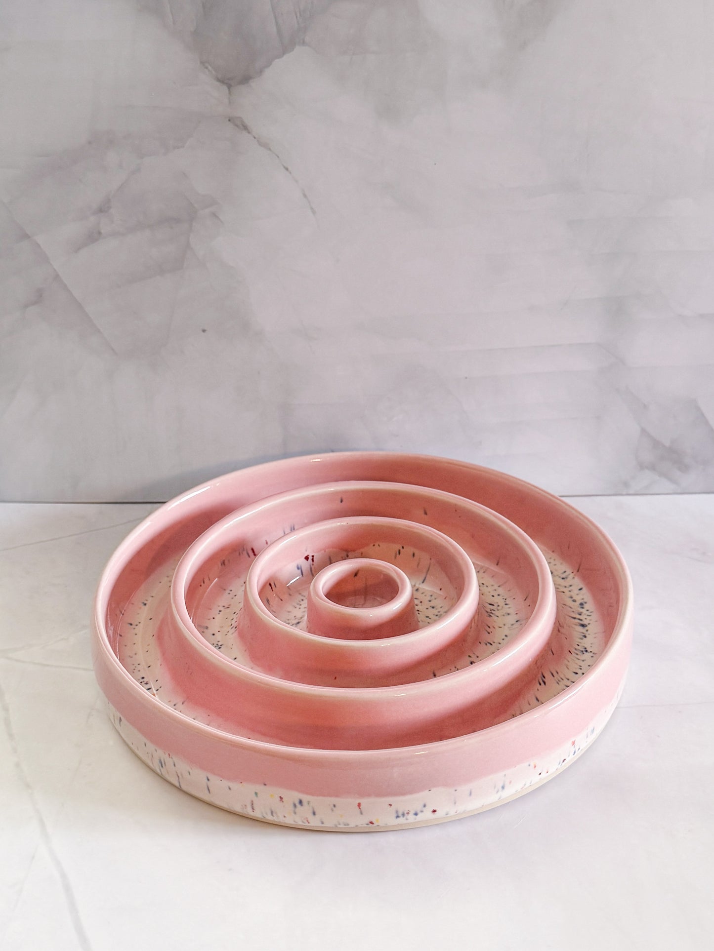 Pink Birthday Confetti Medium Slow Feeder