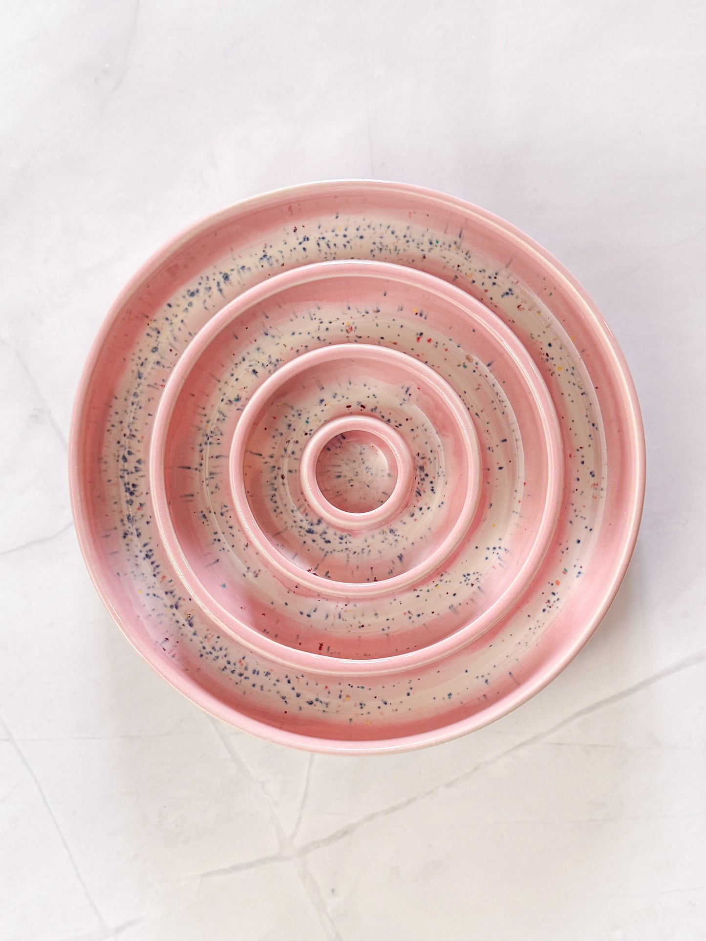 Pink Birthday Confetti Medium Slow Feeder