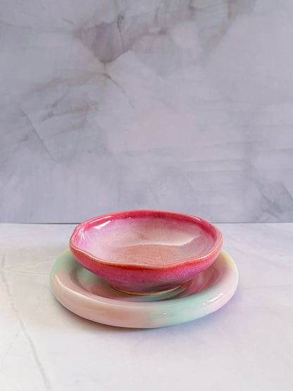 Cat Fika Set in Pink & Colorful Pastel
