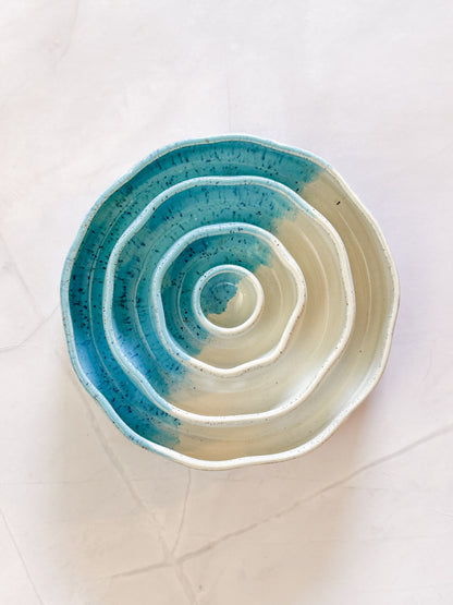 Speckled Turquoise with White Small Slow Feeder