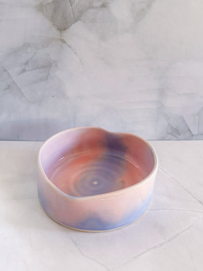 Cotton Candy Dreams Heart Water Bowl