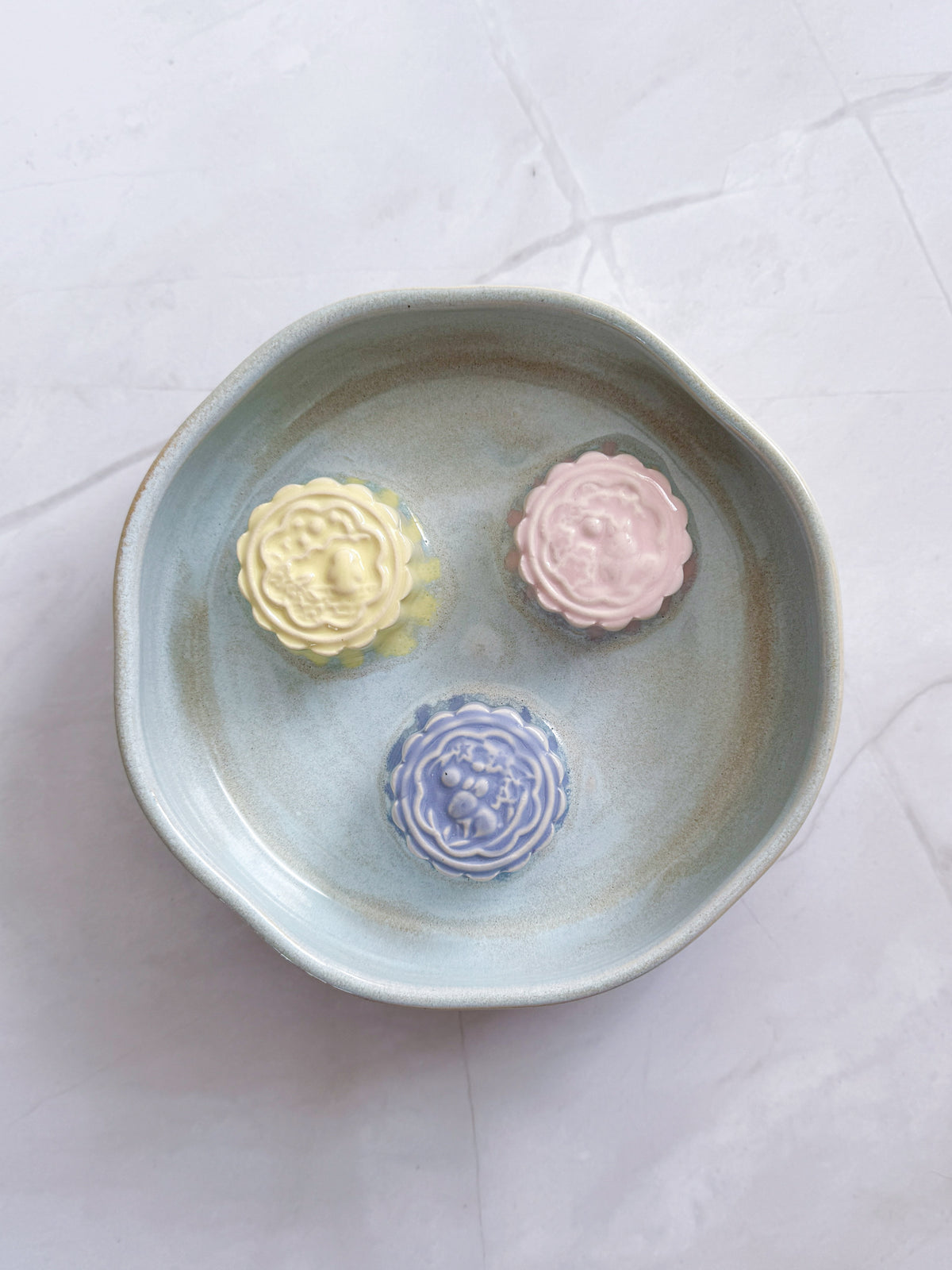 Mid-Autumn Festival Mooncake Slow Feeder (Light Blue)