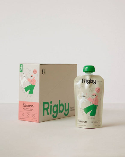 Organic Salmon Squeeze Pouch for Dogs - 6 Pack